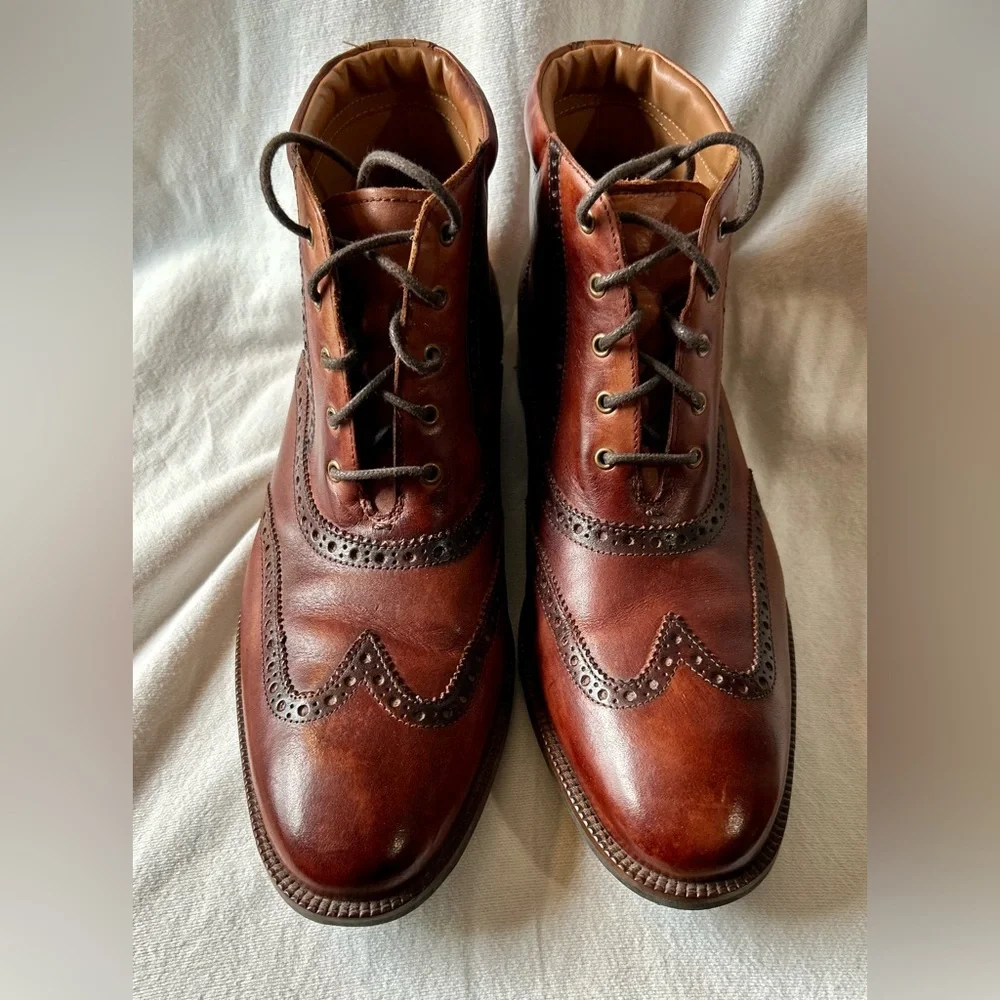 Cole Haan Men's 10.5 Williams Wingtip Chukka Boots Brown Leather Dress Shoes